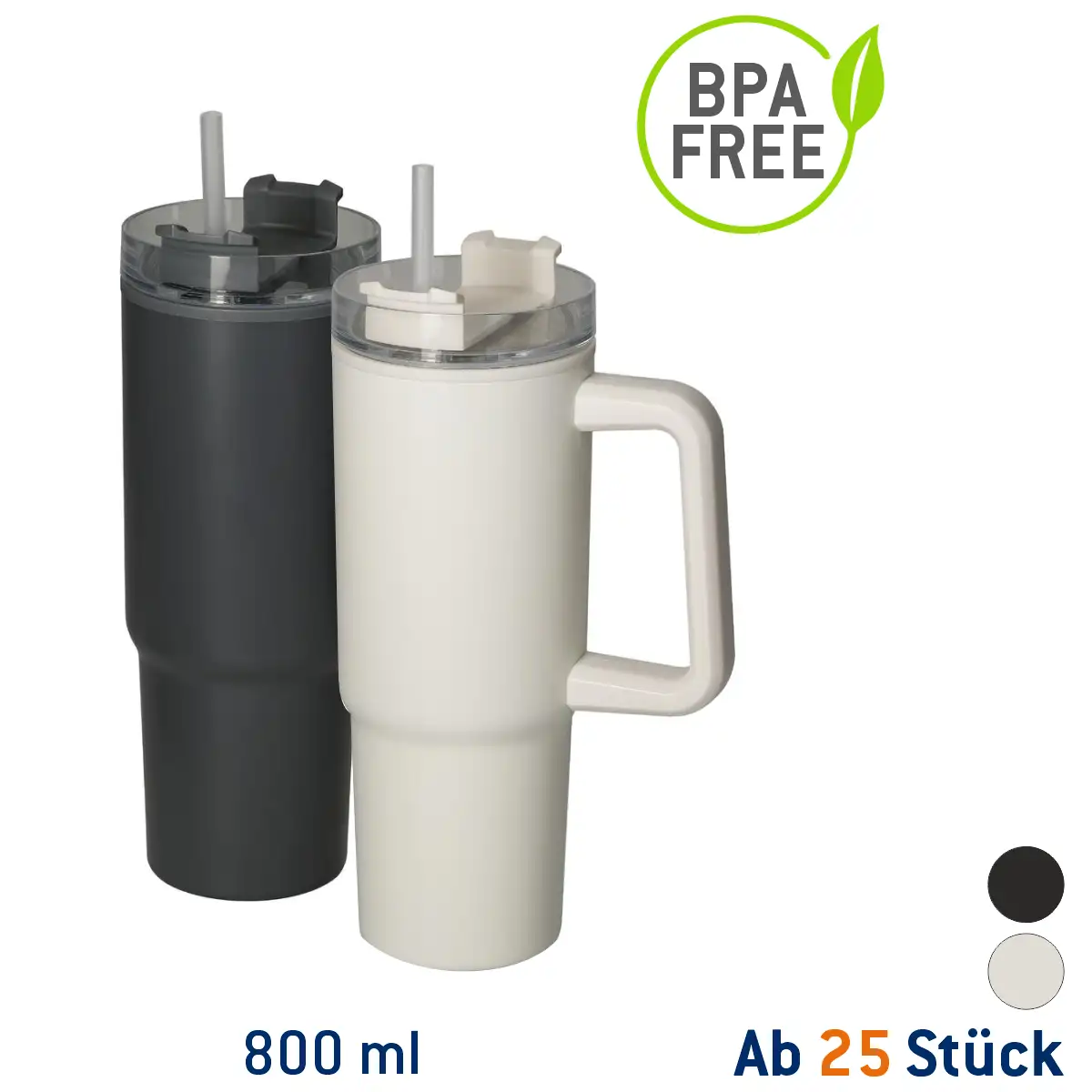 Edelstahl-Trinkbecher Tampa Farbe: Creme Druck: ohne Druck